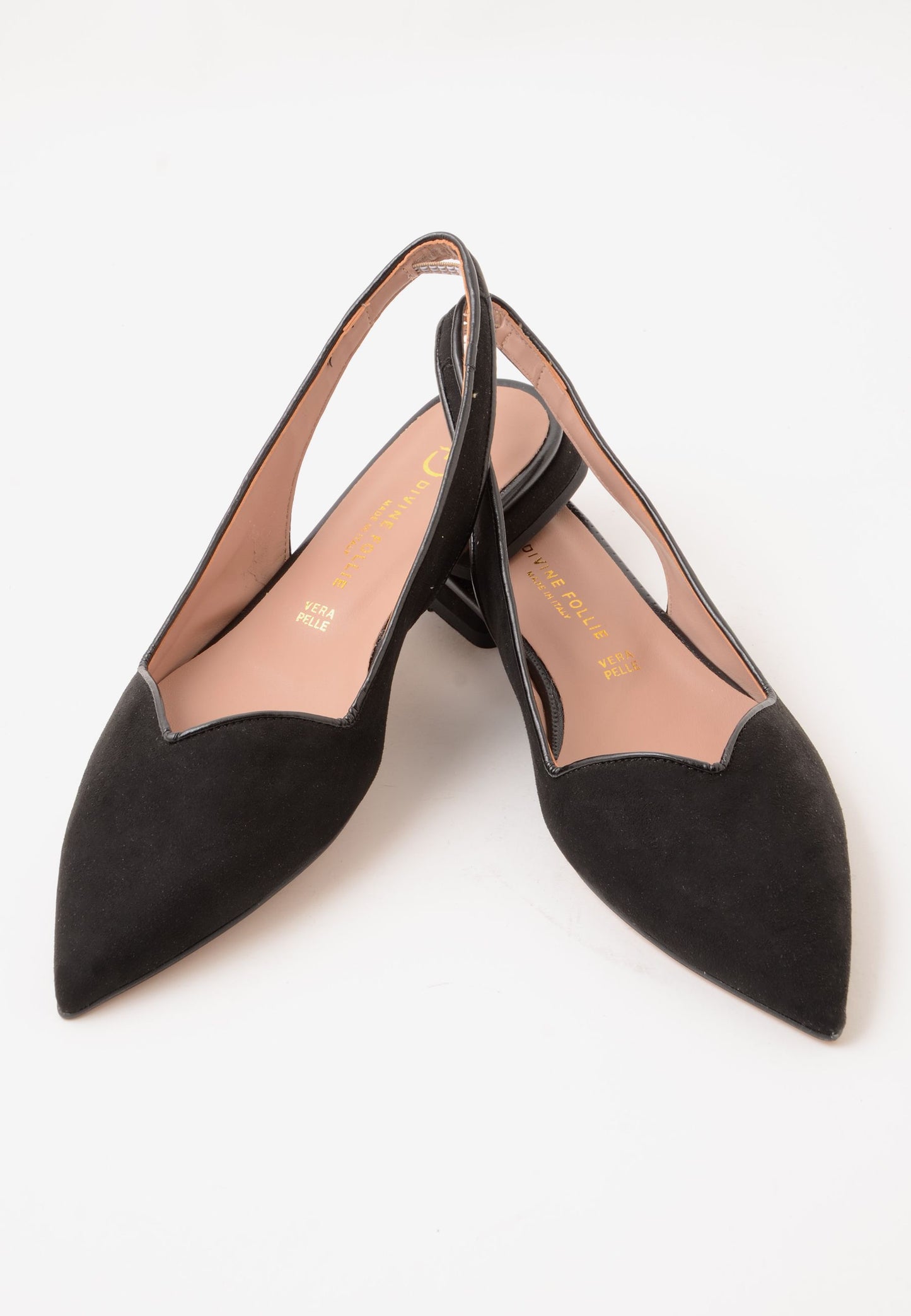 DIVINE FOLLIE - Slingback Camoscio Nero