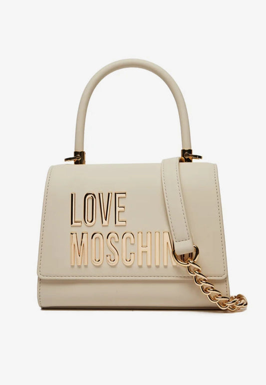 LOVE MOSCHINO - Borsetta A Mano Lettering Avorio