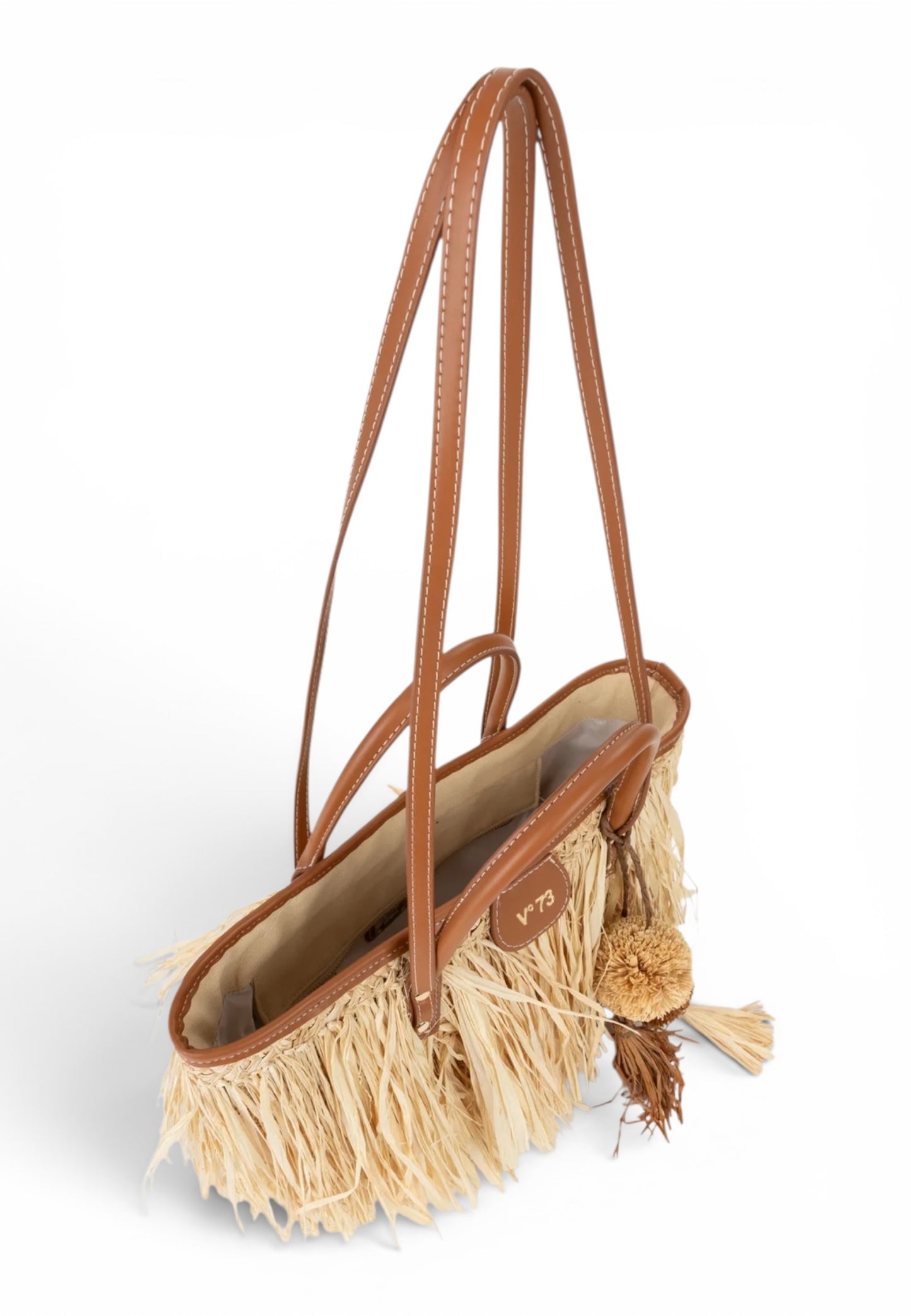 V73 - Shopping Bag Domitilla Naturale/Cuoio