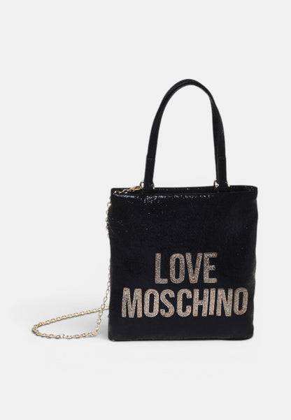 LOVE MOSCHINO - Borsetta Laminata Nero