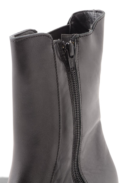 DIVINE FOLLIE - Stivaletto Chelsea In Vera Pelle Nero