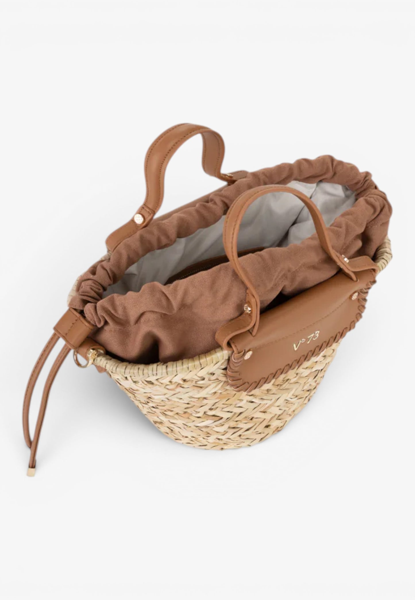 V73 - Borsa In Paglia Vanna Cuoio/Naturale