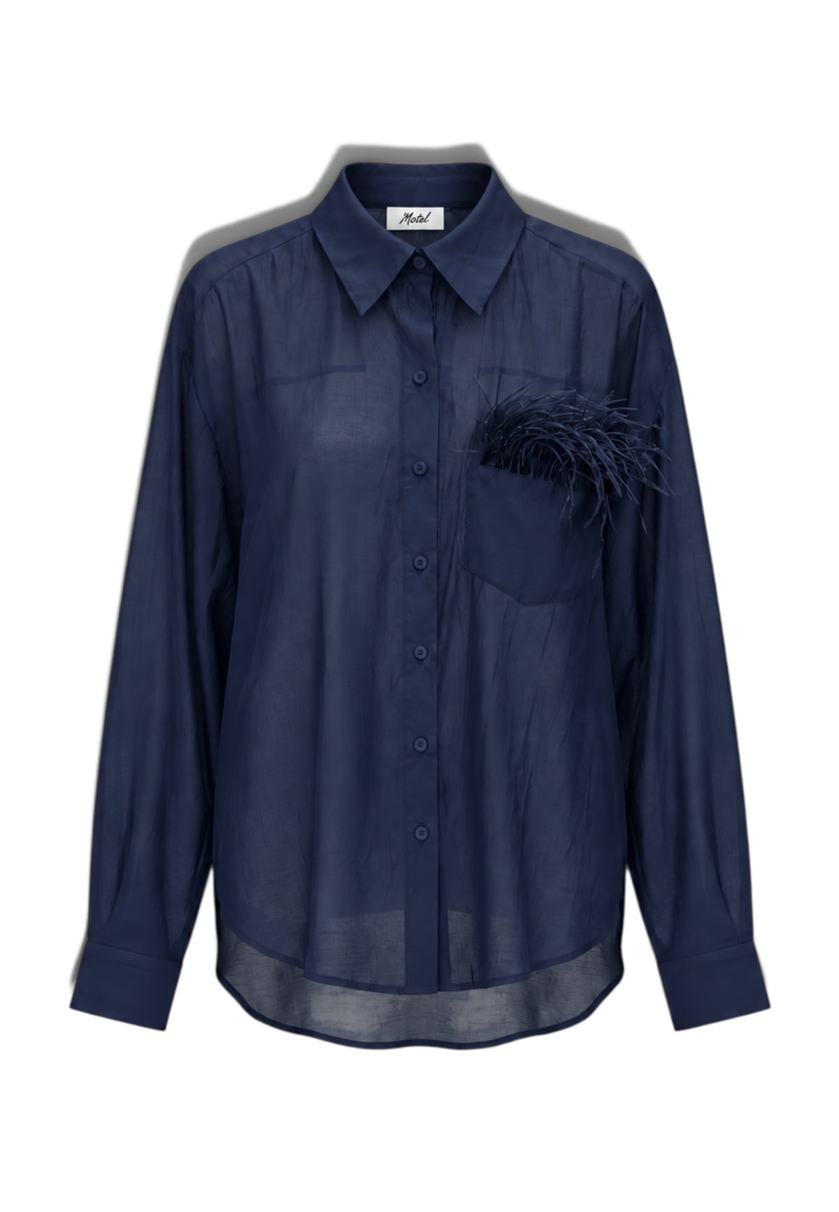 MOTEL - Camicia Marabù Blu
