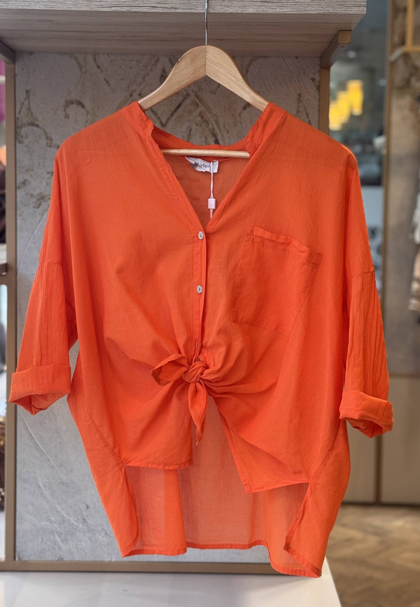 MOTEL - Camicia Mussola Arancione