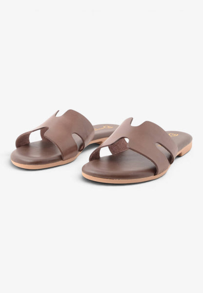 DIVINE FOLLIE - Ciabattina Bassa Flat con Fascia Sagomata a "H" TMoro