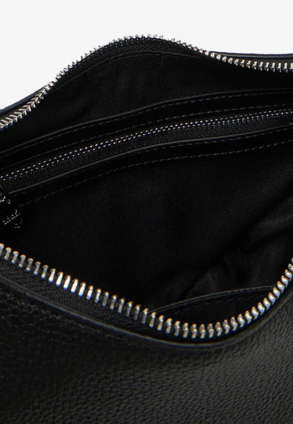 LOVE MOSCHINO - Borsa Hobo Lettering Nero Silver