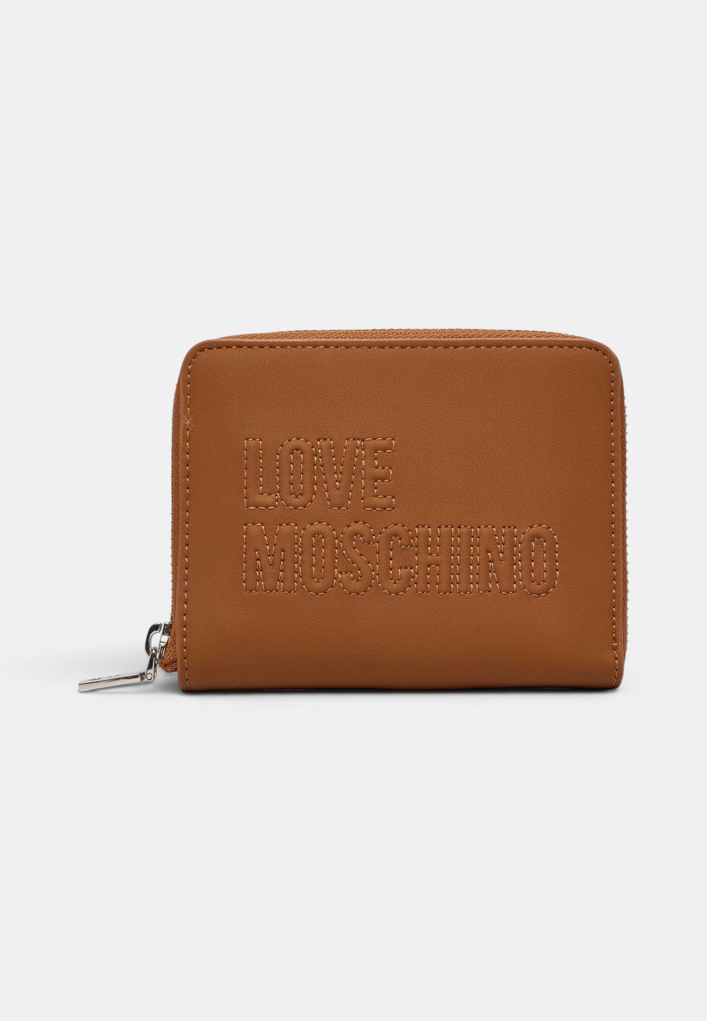 LOVE MOSCHINO - Portafoglio Piccolo Zip Around Cuoio