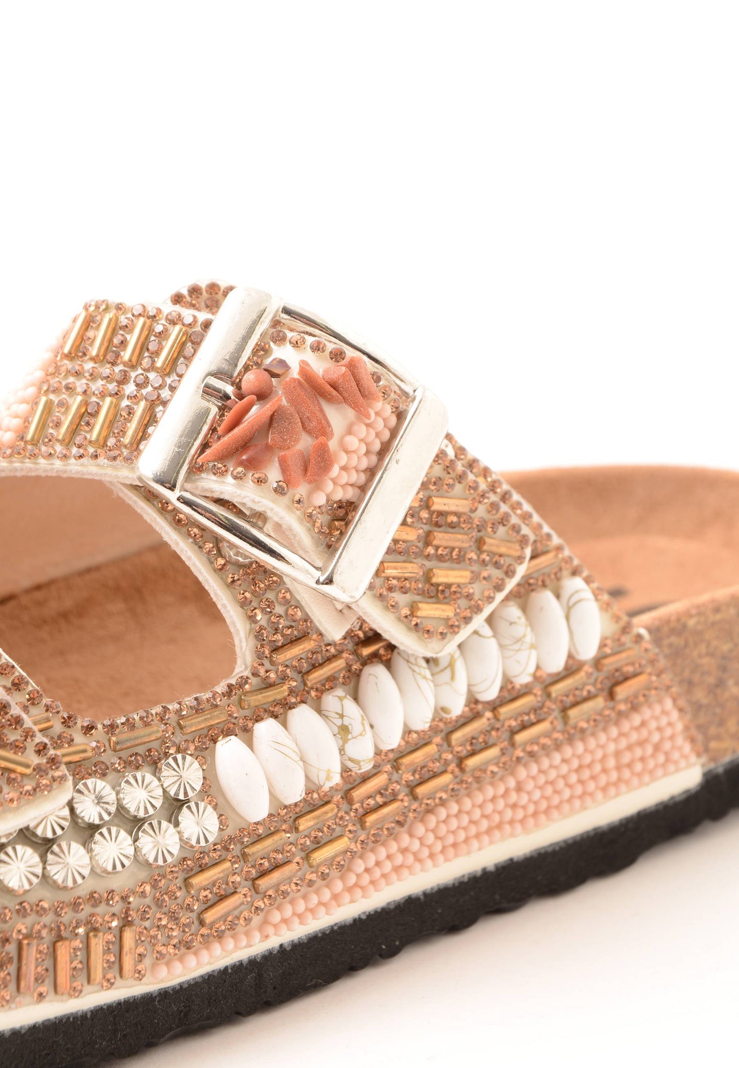 GOLD&GOLD - Ciabatta Perline Bianco