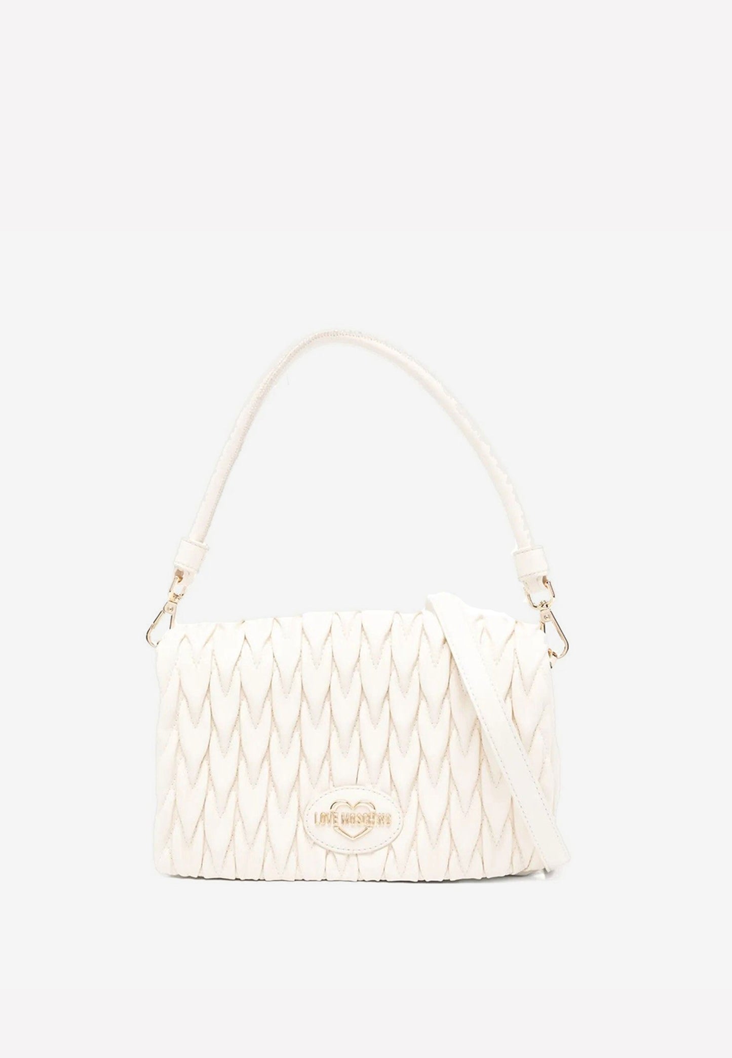 LOVE MOSCHINO - Borsa A Spalla Trapuntata Avorio