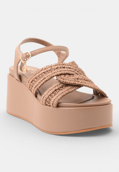 GOLD&GOLD - Sandalo Zeppa Mocha