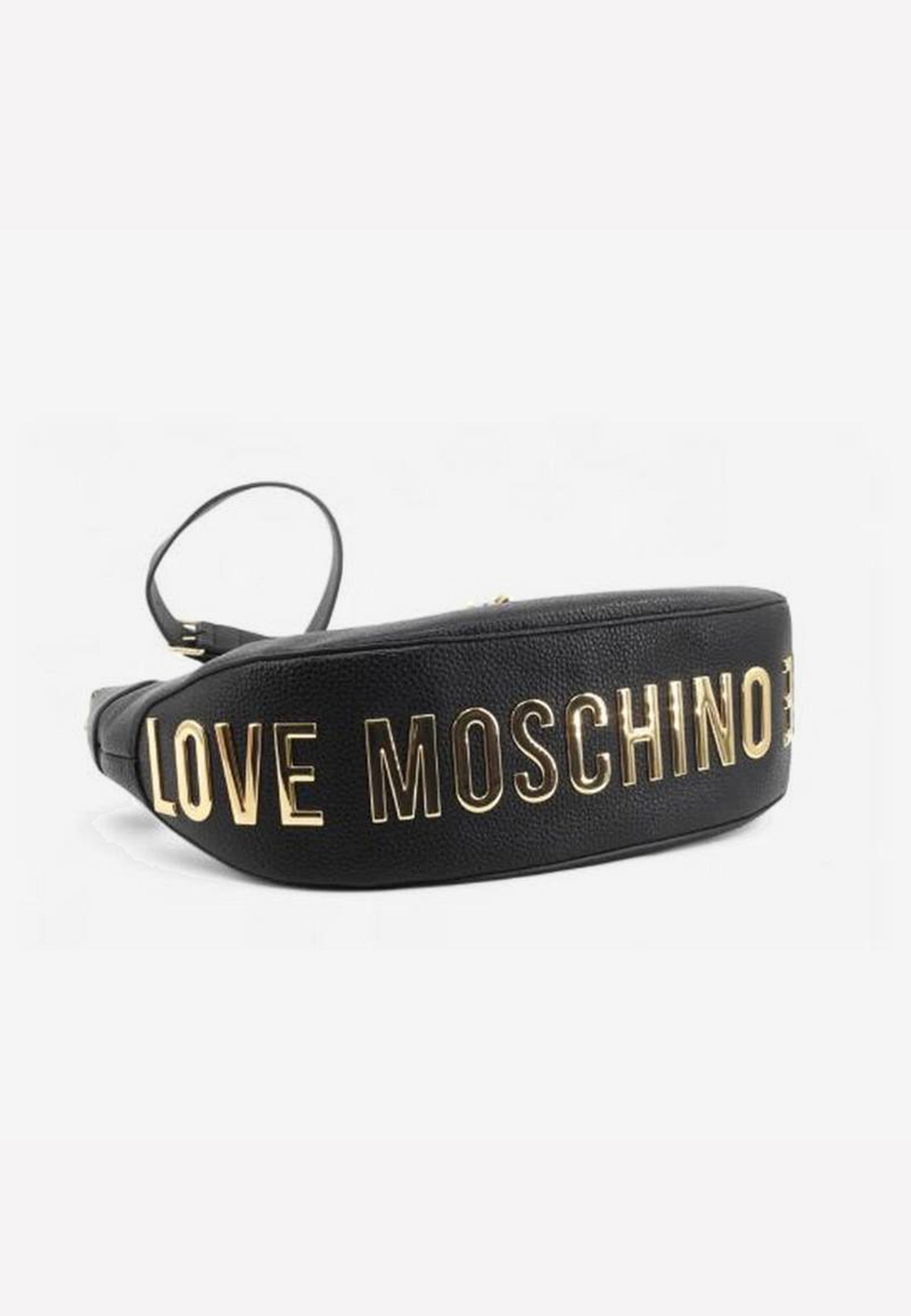 LOVE MOSCHINO - Borsa a Spalla Nero Lettering Oro