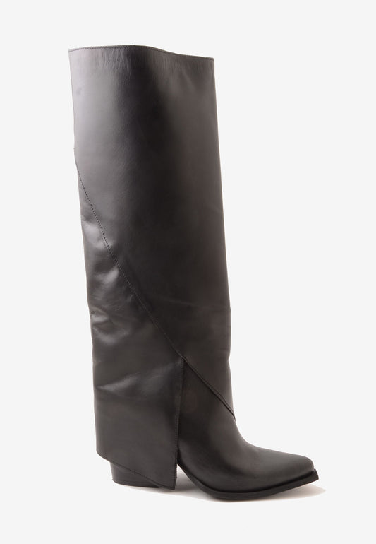 DIVINE FOLLIE - Stivale Tubolare Vitello Nero