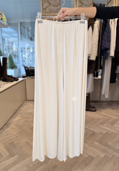 MOTEL - Pantalone A Palazzo In Viscosa Avorio