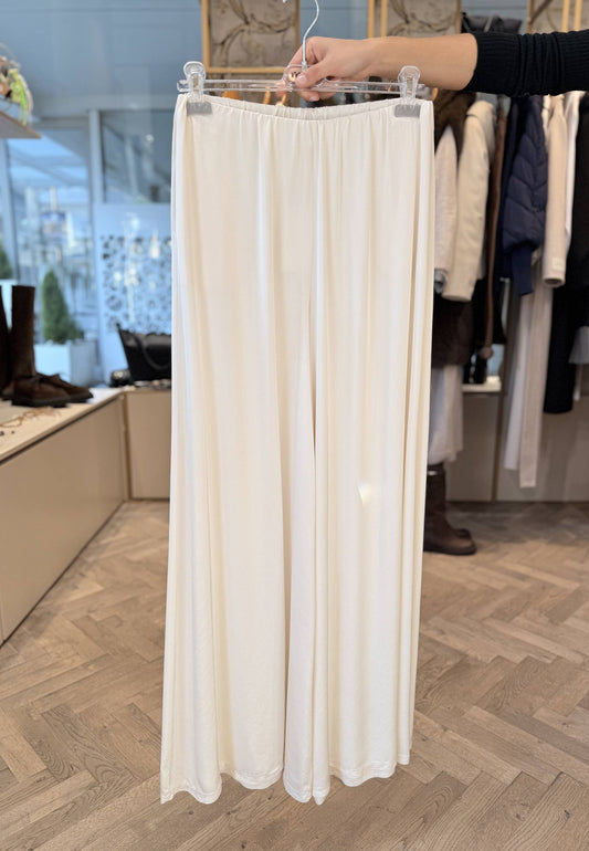 MOTEL - Pantalone A Palazzo In Viscosa Avorio