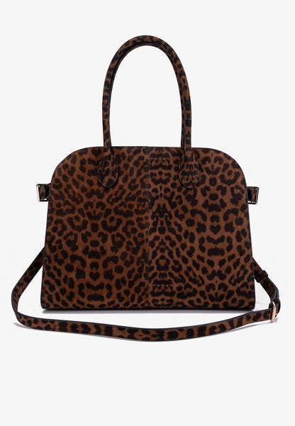 LA CARRIE - Borsa A Mano Animalier Leopardato