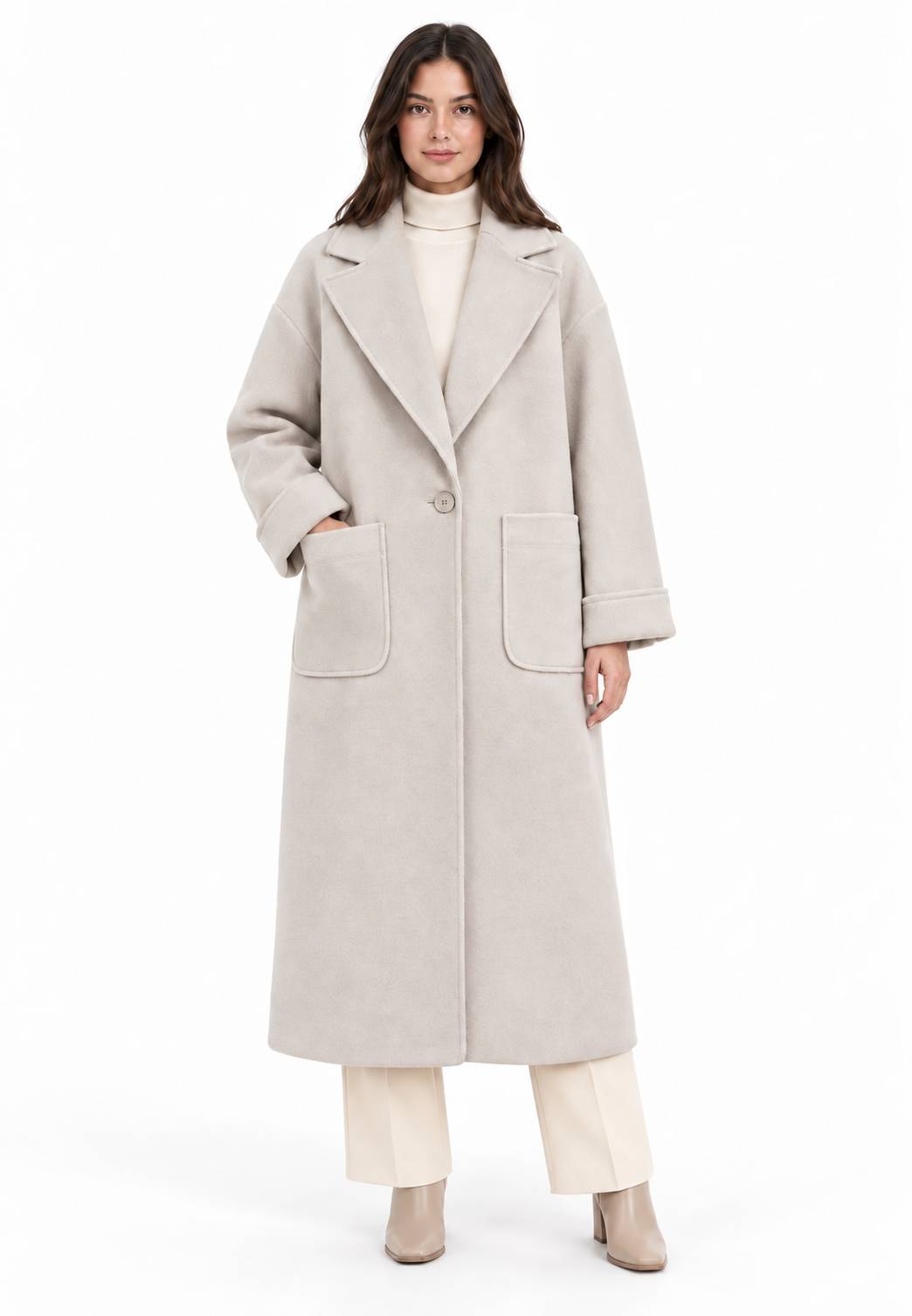 MOTEL - Cappotto Lungo Monobottone Casha