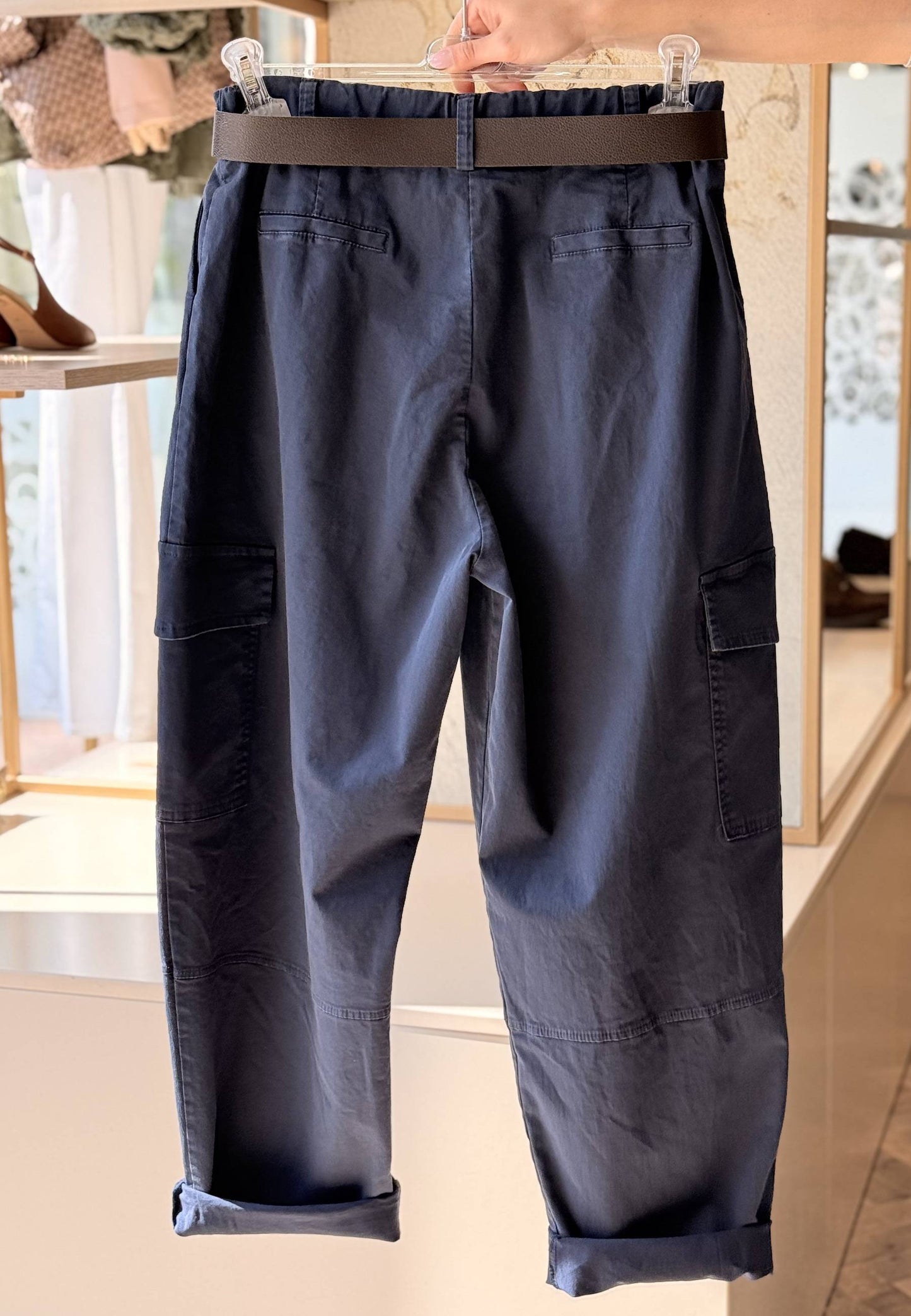 SUSY STAR CURVY - Pantalone Cargo Blu