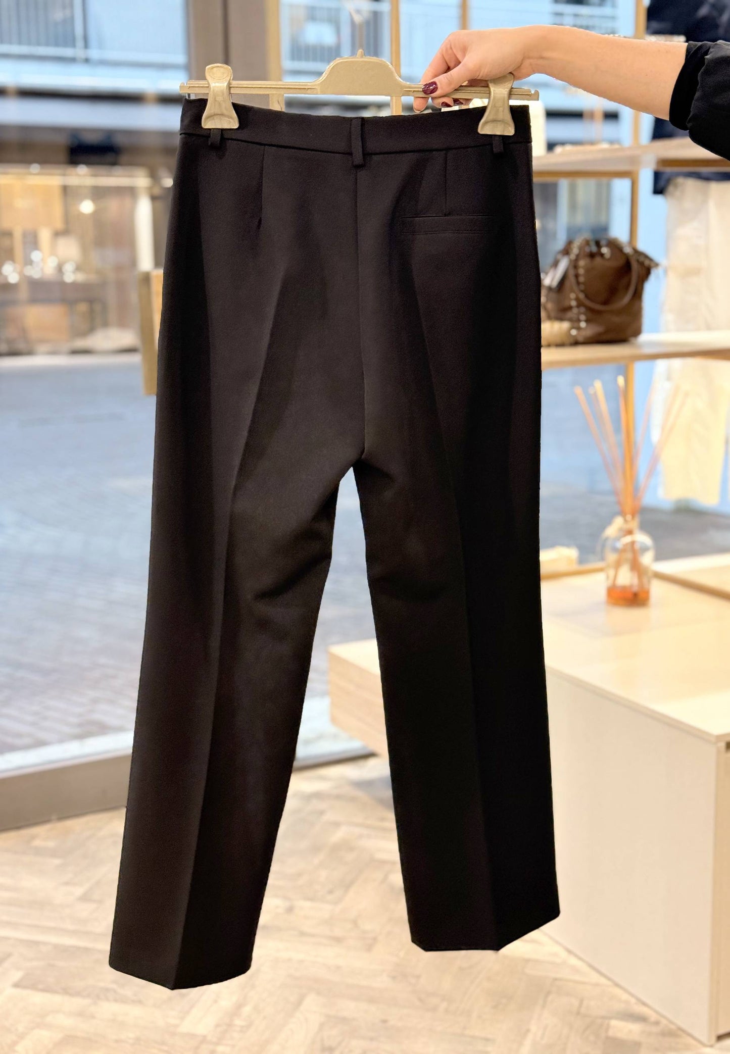 MARYLEY - Pantalone A Gamba Dritta Nero