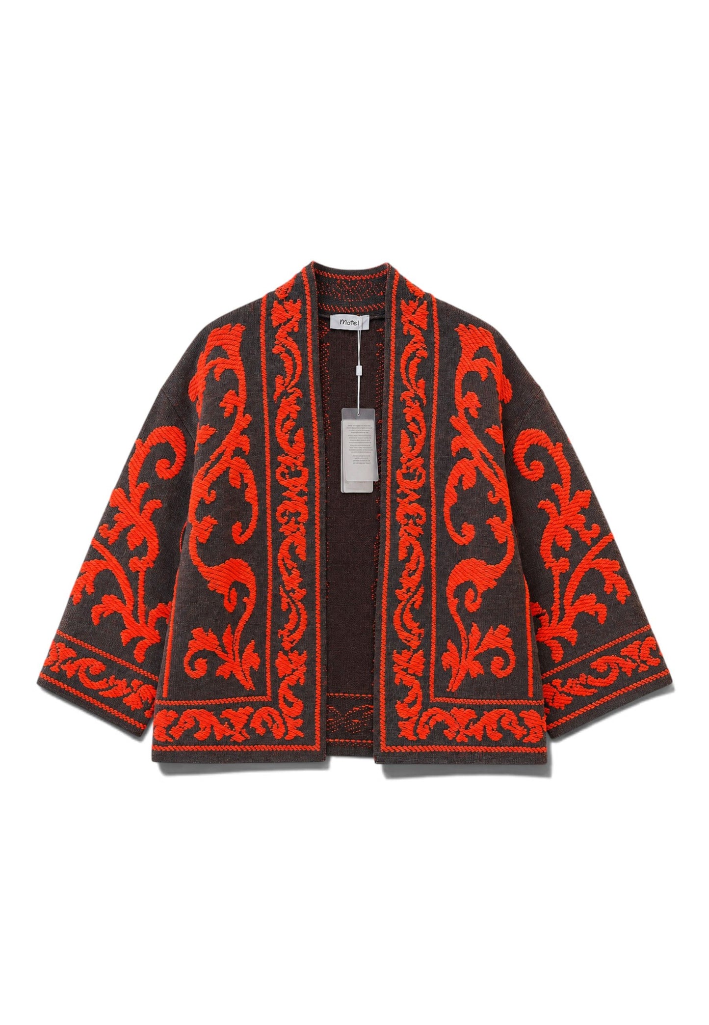 MOTEL - Cardigan Damascato Arancio