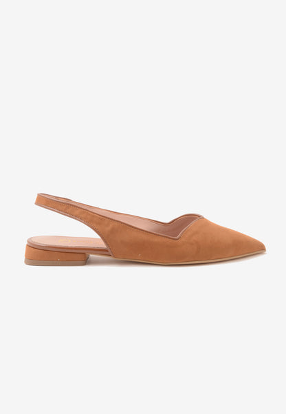 DIVINE FOLLIE - Slingback Camoscio Cuoio
