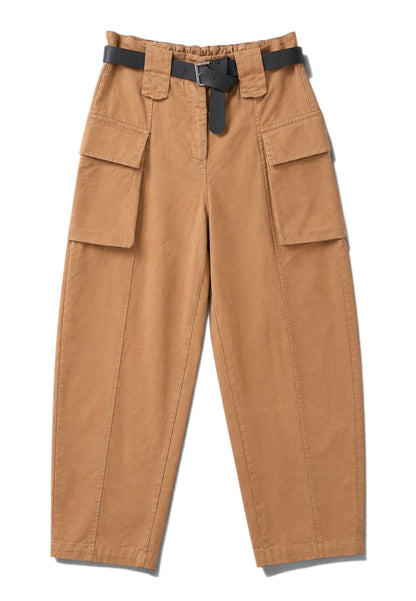 LE STREGHE - Pantalone Cargo Tabacco