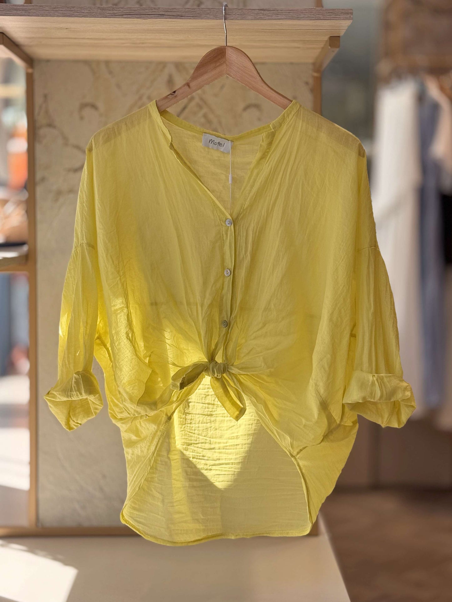 MOTEL - Camicia Mussola Lime
