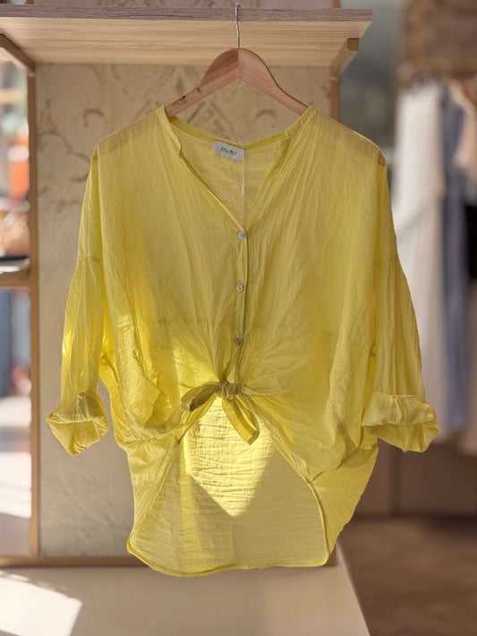 MOTEL - Camicia Mussola Lime