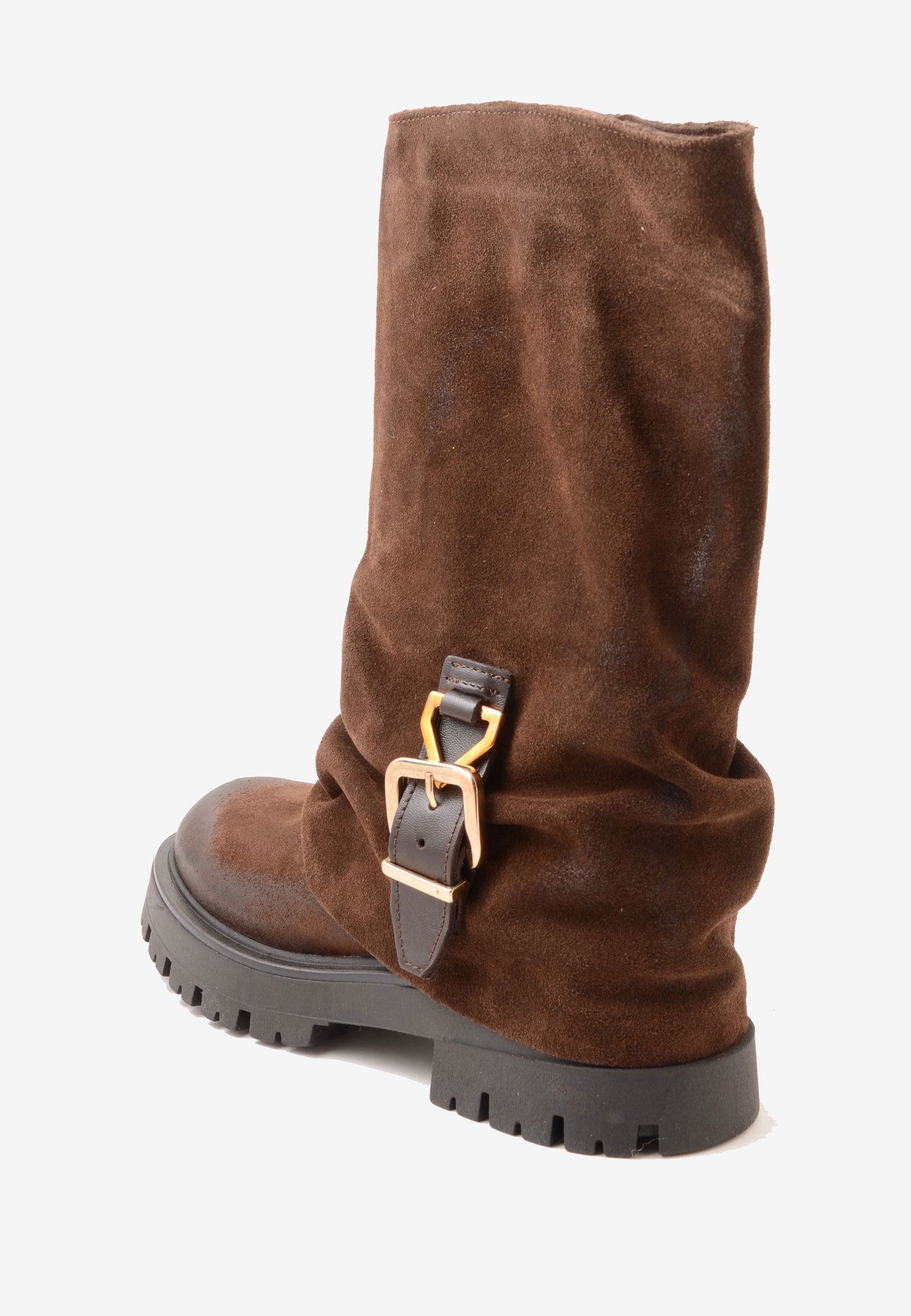 DIVINE FOLLIE - Stivale Risvolto Camoscio Tmoro