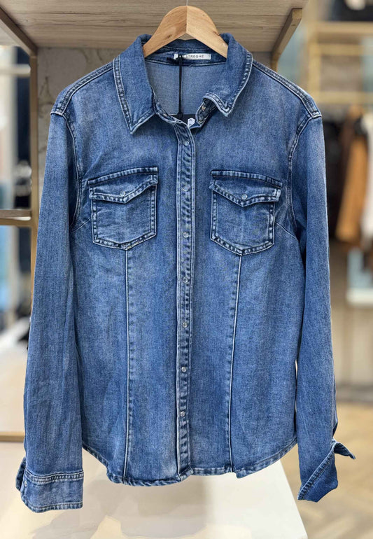 LE STREGHE - Camicia In Jeans Blu