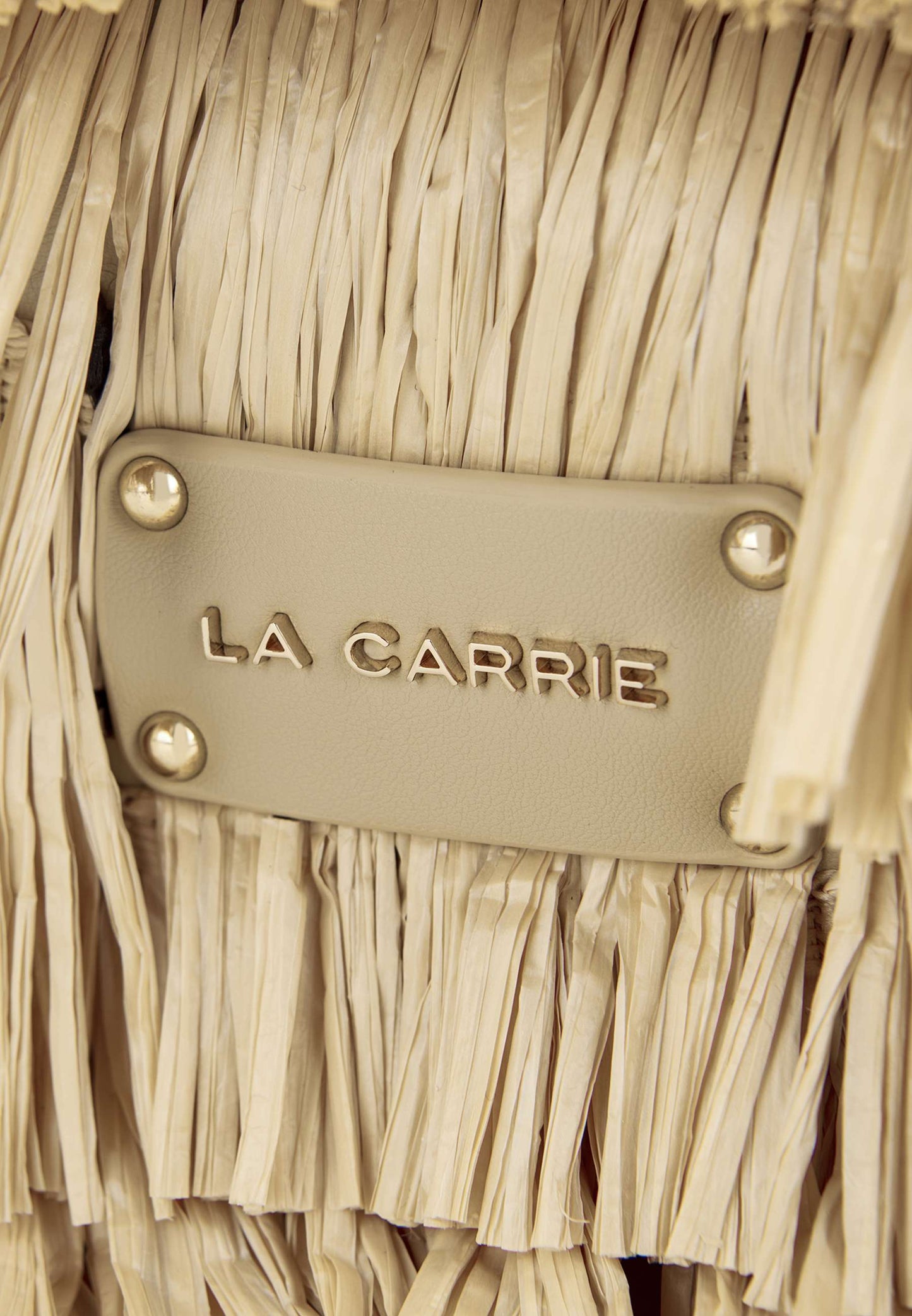 LA CARRIE - Shopping Bag In Raffia Beige