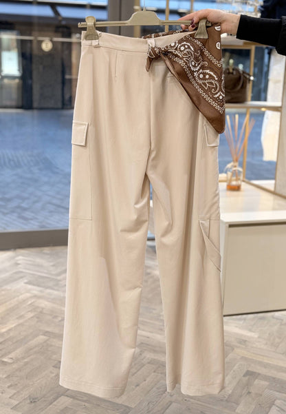 MARYLEY - Pantalone Cargo Bandana Beige