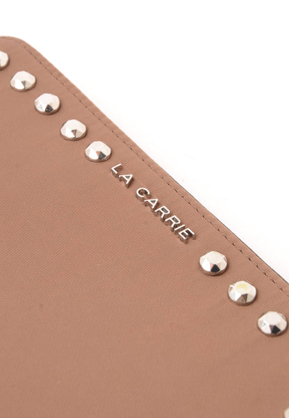 LA CARRIE - Portafoglio Zip Around Dark Nylon Mocha