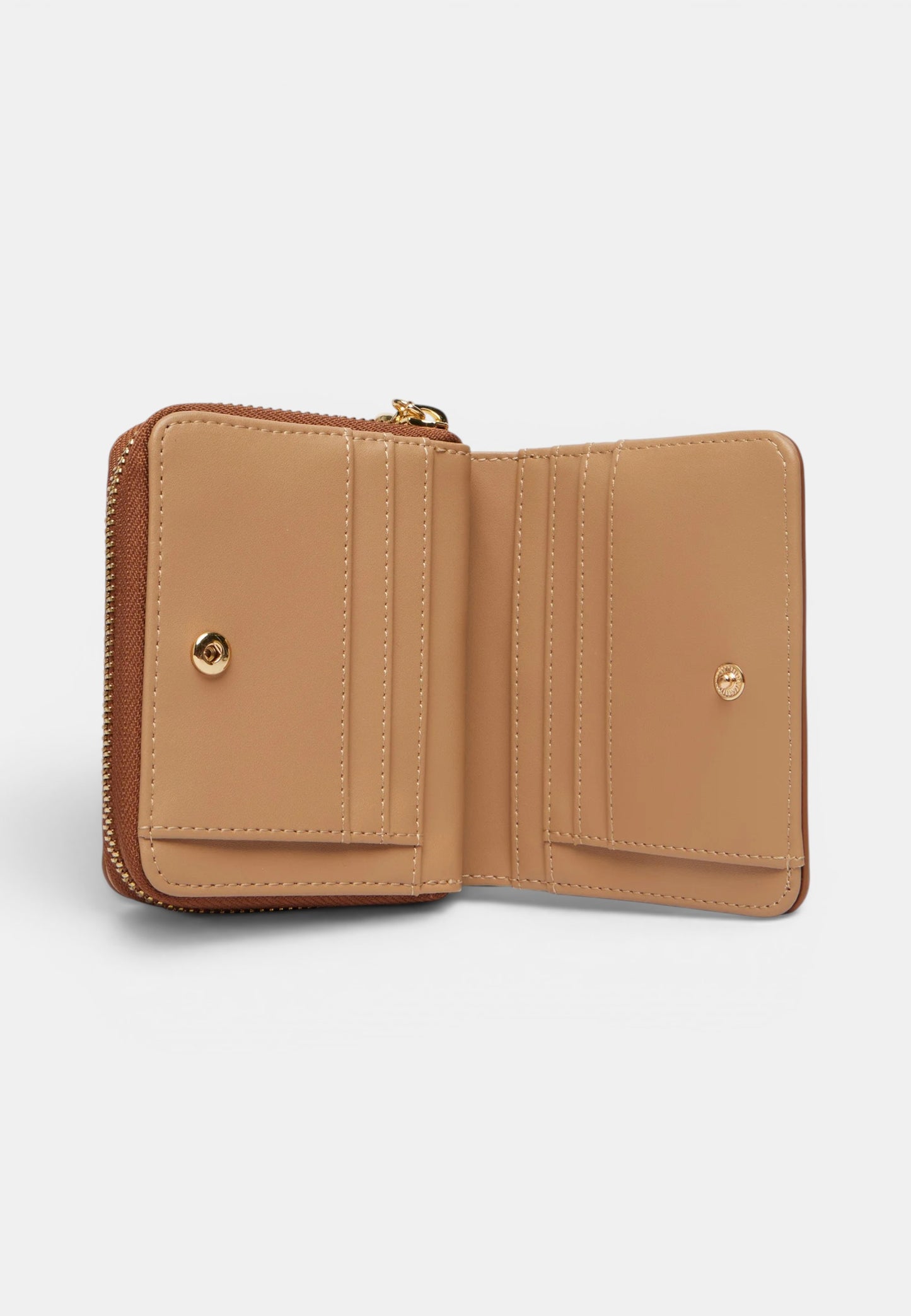 LOVE MOSCHINO - Portafoglio Piccolo Zip Around Cuoio