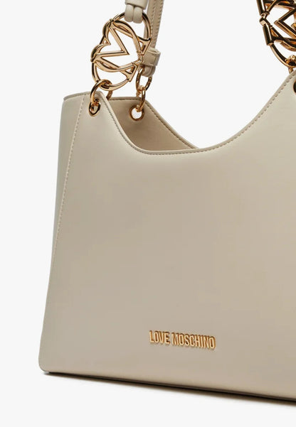 LOVE MOSCHINO - Borsa A Spalla Cuore Avorio