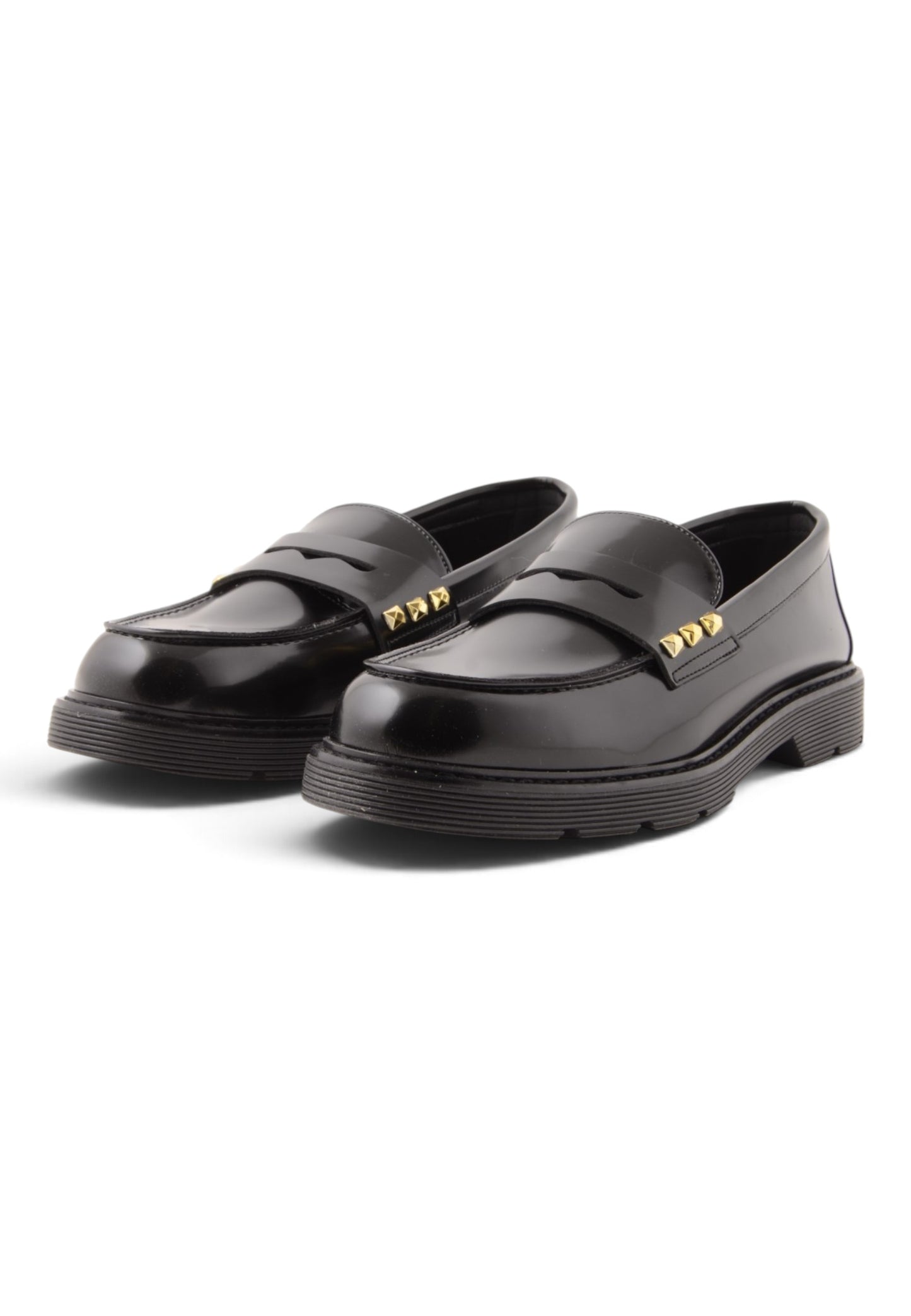 DIVINE FOLLIE - Mocassino Chunky In Pelle Nera
