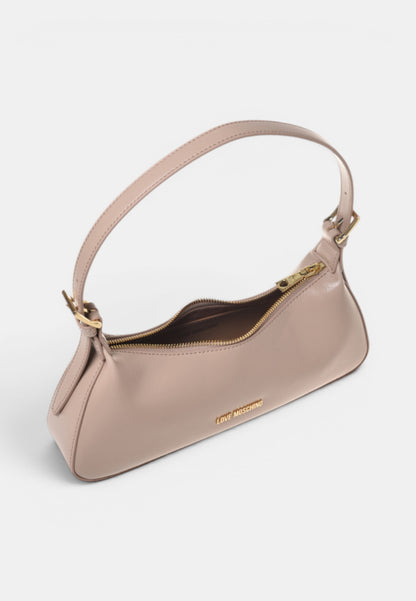 LOVE MOSCHINO - Borsetta A Spalla Logo Brand Taupe