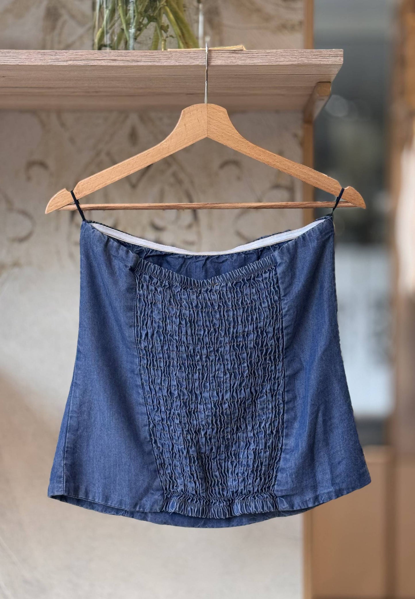 MOTEL - Top In Jeans Blu