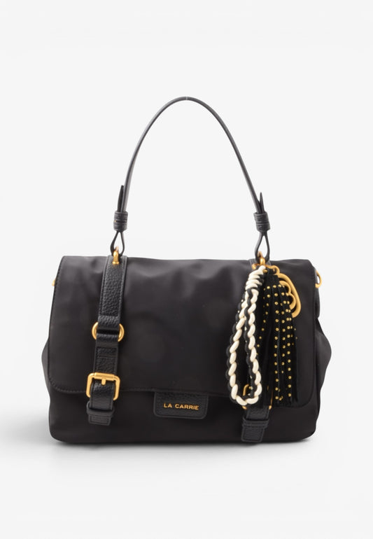 LA CARRIE - Shopping Bag DARK NYLON Nero