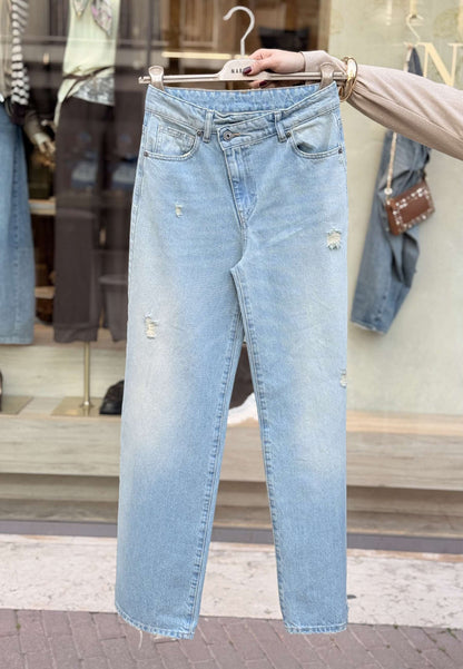 MARYLEY - Jeans Flair Denim Chiaro