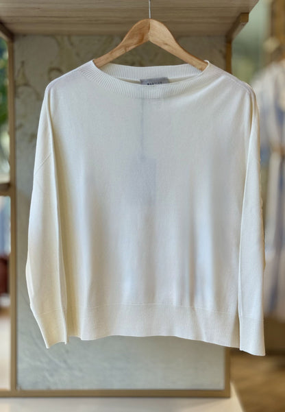 MARYLEY - Maglia Girocollo Panna