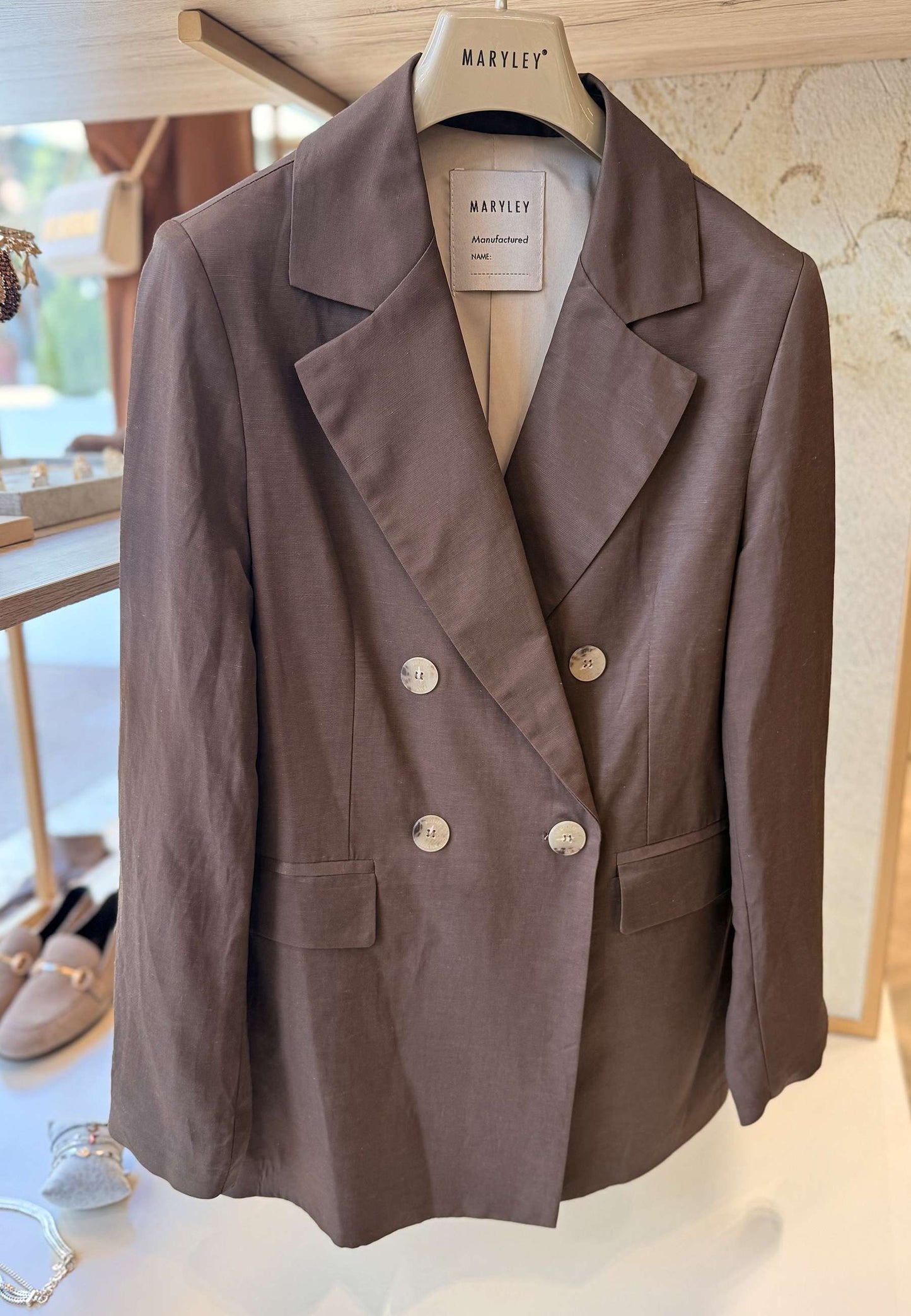 MARYLEY - Blazer Doppiopetto Marrone