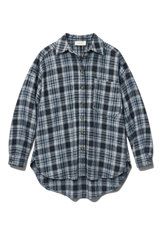 MOTEL - Camicia Tartan Blu