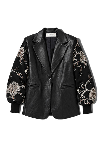 LE STREGHE - Blazer Manica Ricamo Nero