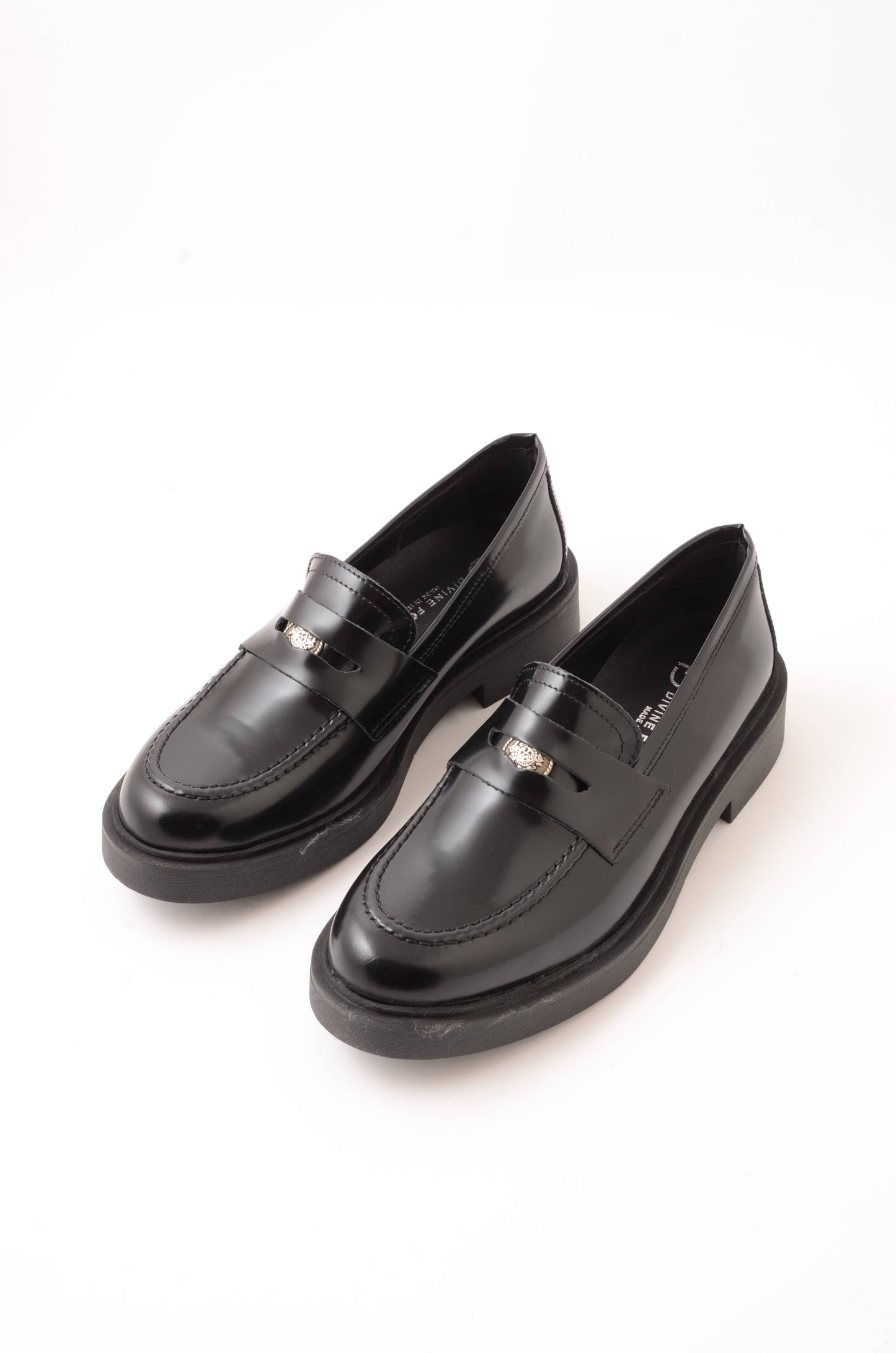 DIVINE FOLLIE - Mocassino In Pelle Spazzolata Nero