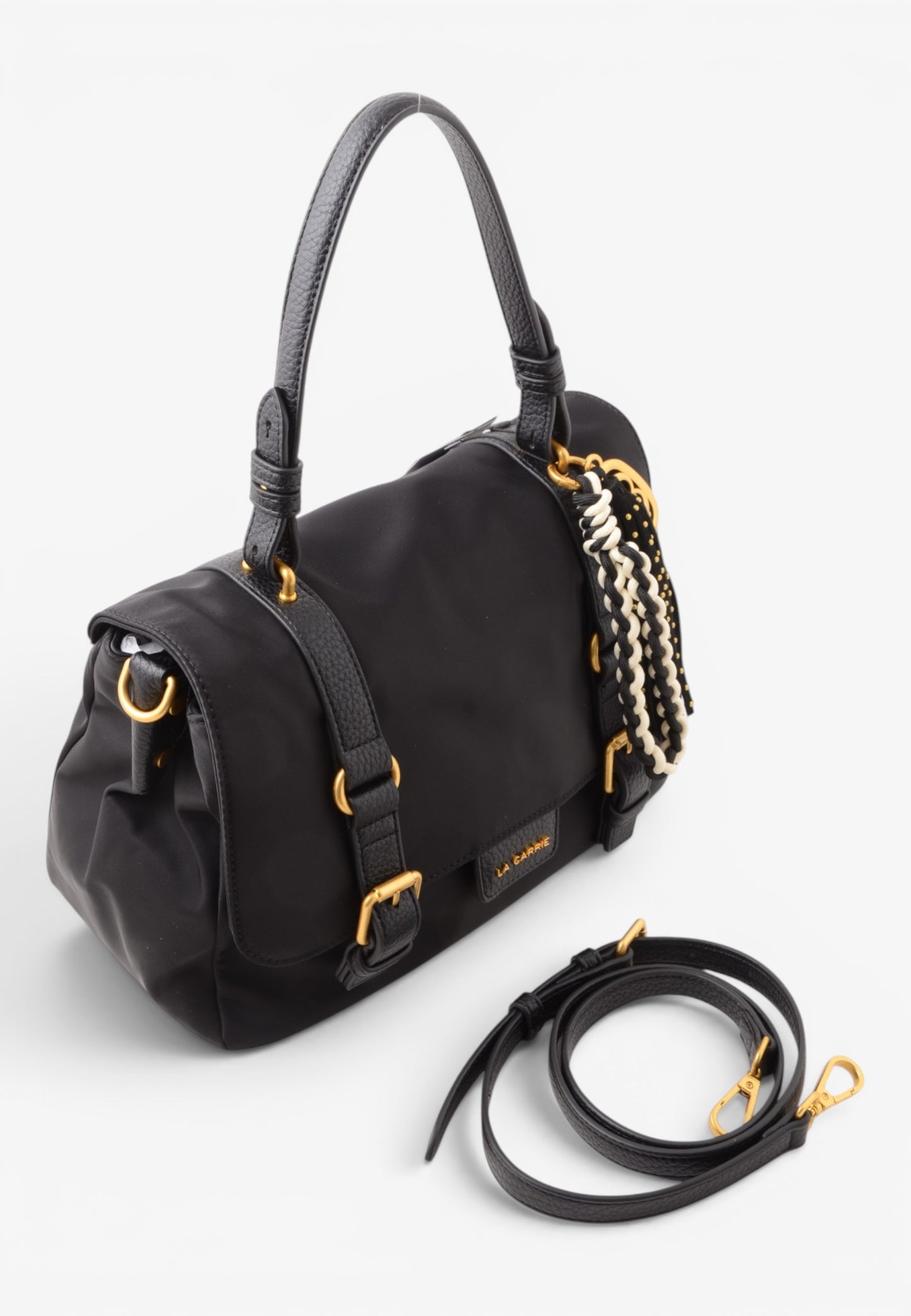 LA CARRIE - Shopping Bag DARK NYLON Nero