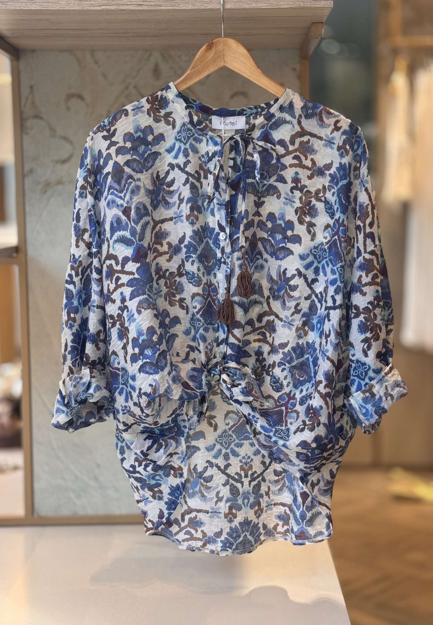 MOTEL - Camicia Fantasia Blu