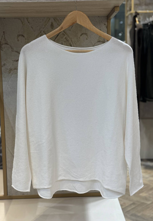 NUNZIA - Maglia Over Bianca