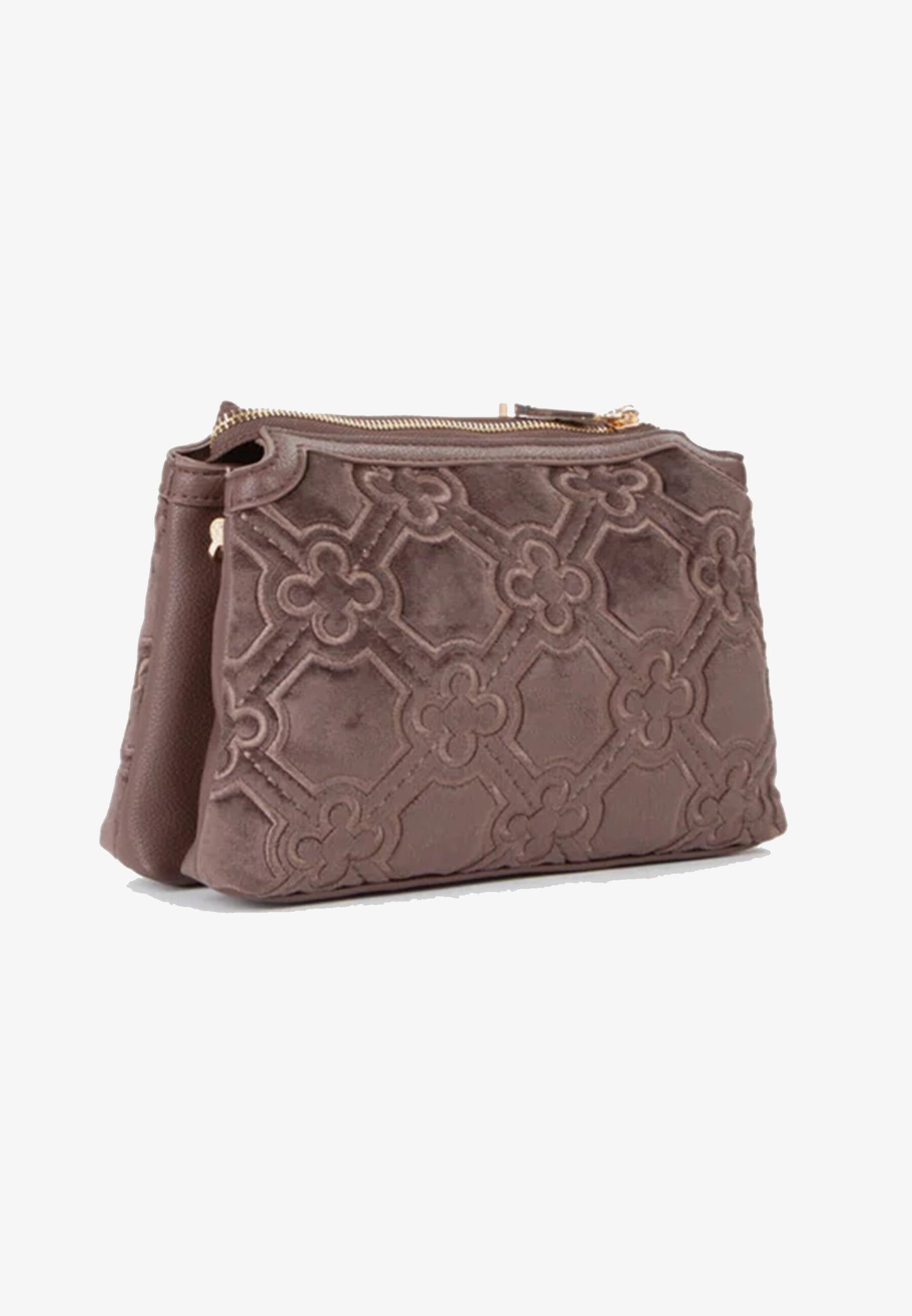 V73 - Borsa A Tracolla Velluto Taupe