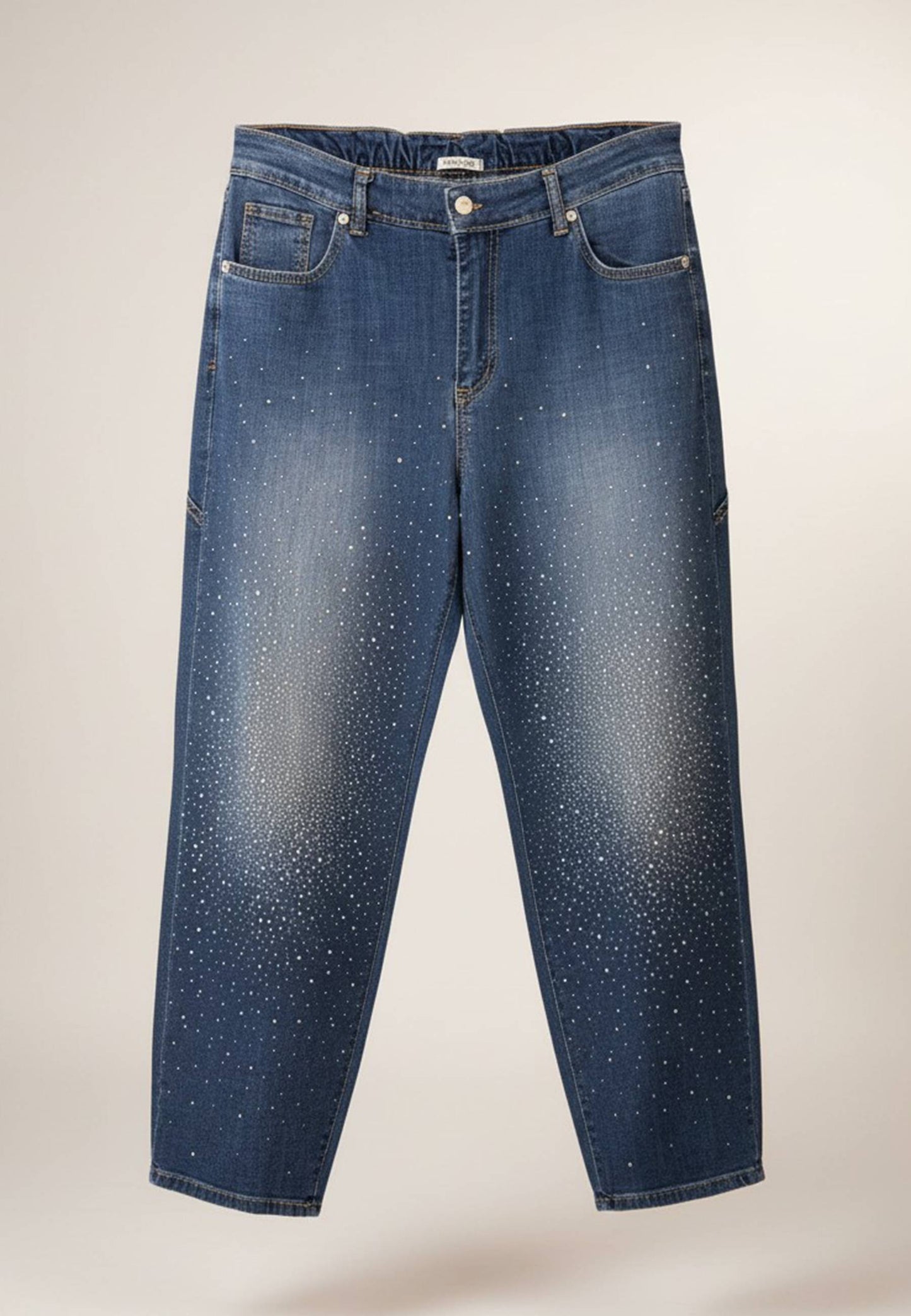 SUSY STAR CURVY - Jeans Barrel Strass Denim