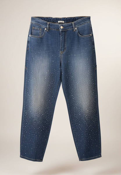SUSY STAR CURVY - Jeans Barrel Strass Denim